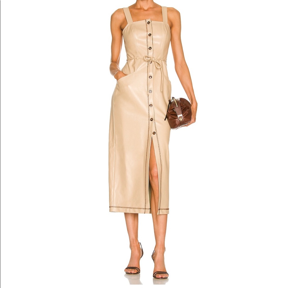 Revolve Leather Midi Dress size XS